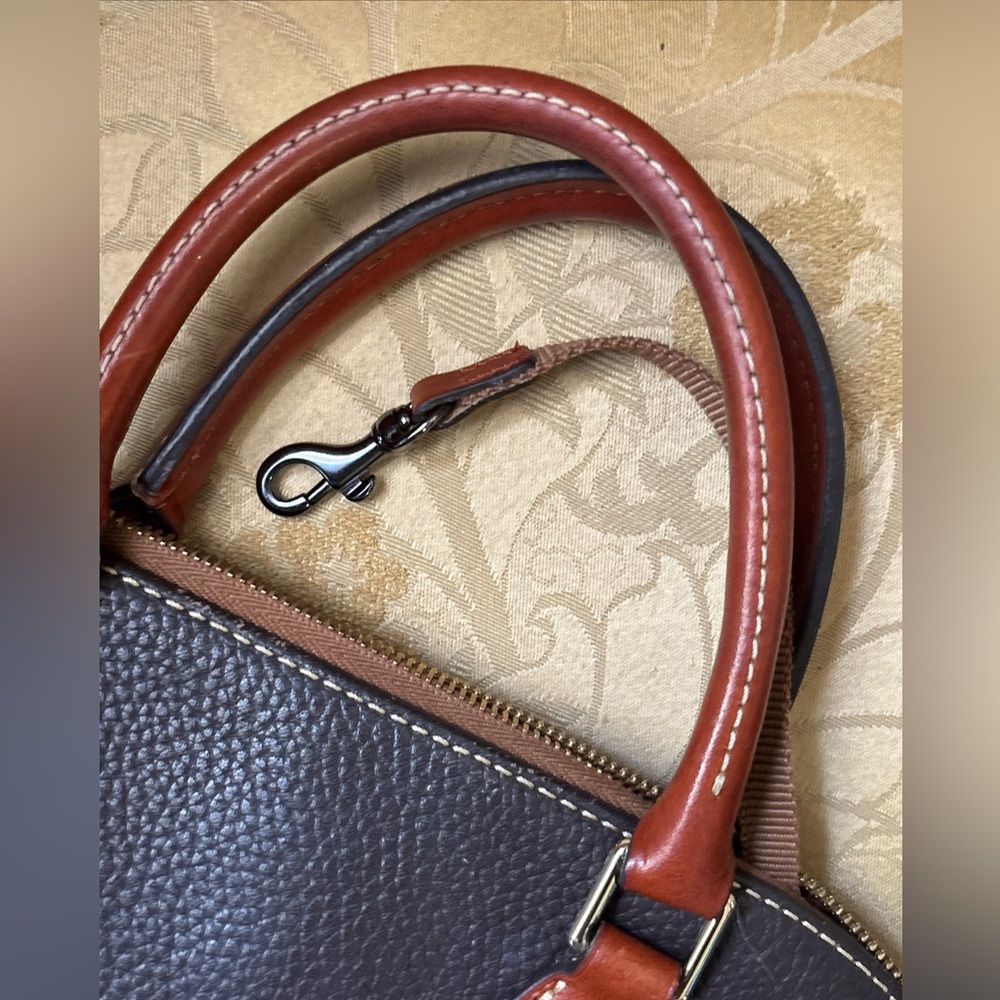 The Dooney & Bourke Darcy Black Pebbled Leather Top Handle - Picture 7 of 10